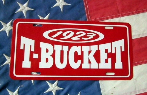 Red 1923 ford bucket - ford, license