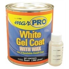 Marpro Gel Coat WHITE with Wax QUART Boat Fiberglass Repair Marine 601110600