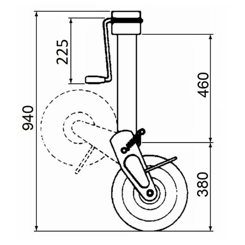 Roue jockey légère - , à