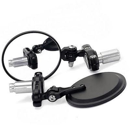 Rétroviseur rond noir embout - rétroviseur,