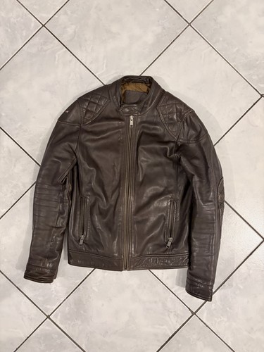 Veste blouson biker - en, cuir
