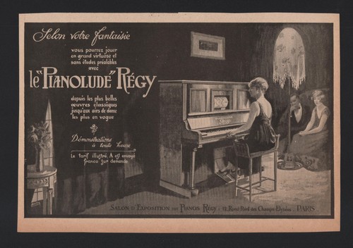 Publicite 1919 musique piano - 1919,