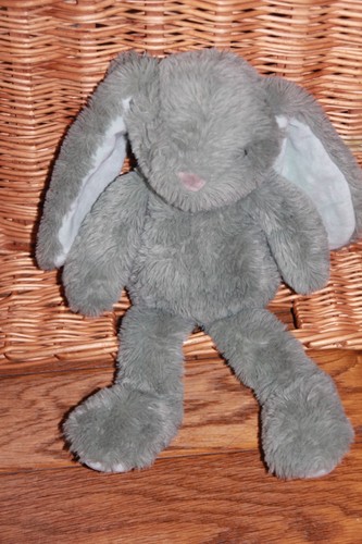 Doudou peluche lapin vert