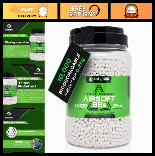 Biodegradable 6mm airsoft bbs - biodegradable,