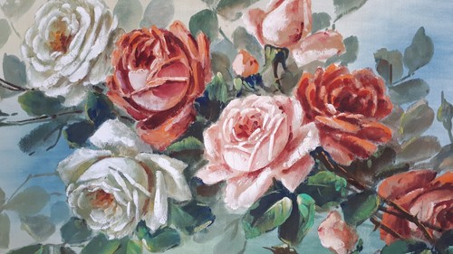 Huile sur soie - , de