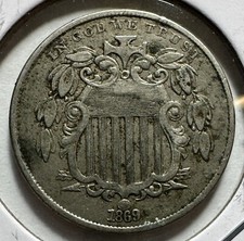 1869 Shield Nickel - (29-21/OLX)