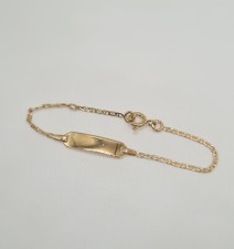 Gourmette bébé or jaune 9