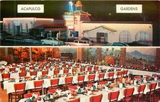 Postcard 1950s California Oceanside Acapulco night Neon restaurant 23-1 13514