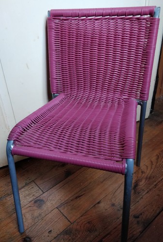 Chaise enfant scoubidou métal - chaise,