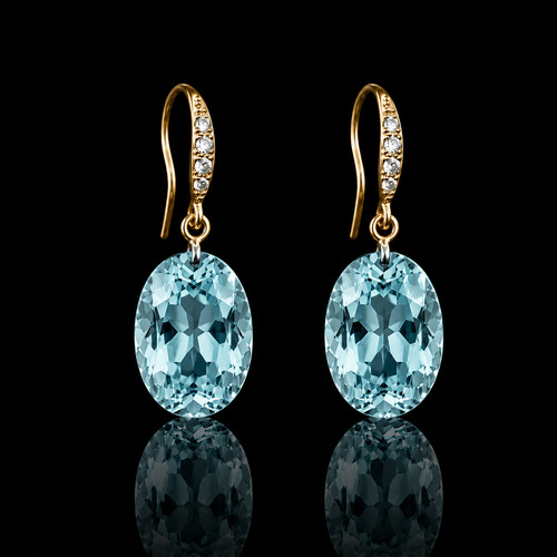 Aigue marine boucles - aigue-marine,
