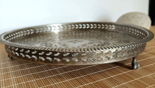 Ancien plateau service rond - ancien,