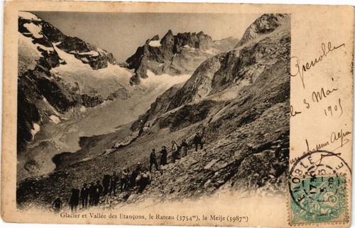 Cpa glacier vallée des - cpa,