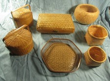 7   jolis paniers ,corbeille