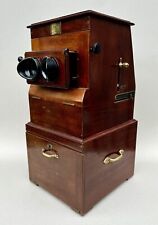 Stunning Planox Mahogany Magnetic Stereoscope / Lantern / Projector 1900