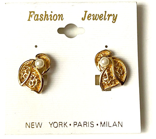 Boucle oreille clips doré - clips,
