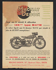 DIJON (21) FACTORY OF MOTORCYCLES & MOTORCYCLES "MAGNAT-DEBON" Tract MOTO M4TM