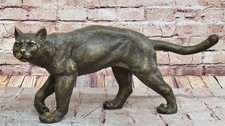 Statue De Guépard En Bronze Pur Art Décor Big Léopard Félin Panthère Lion Jaguar