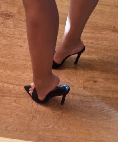 Mules talons aiguilles noires