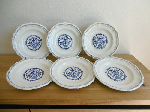 Six assiettes faience - assiettes, gien