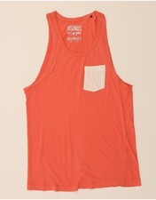 JACK & JONES Mens Vest Top Medium Red Cotton AU17