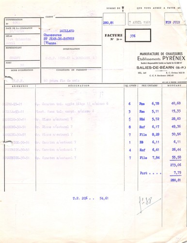 1961 manufacture chaussures - 1961,