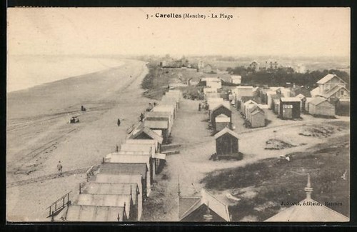 Cpa carolles manche - cpa, plage