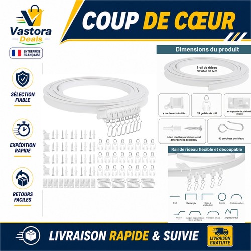 Rail rideau flexible - rail,