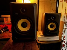 2 krk studio monitors. Gently