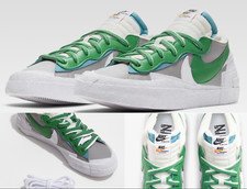 NIKE Sacai Blazer Low Sneakers Trainers Chaussures Vert Raffle Deadstock 42,5