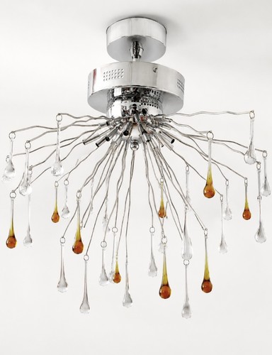 Lustre chromée branches - À,
