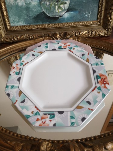 Assiettes plates octogonal - assiettes,