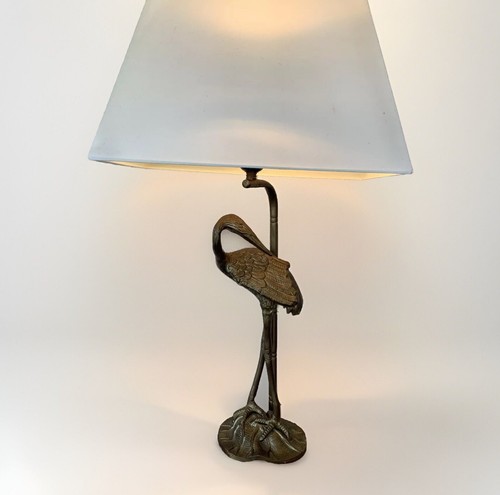 Lampe héron doré maison - lampe,