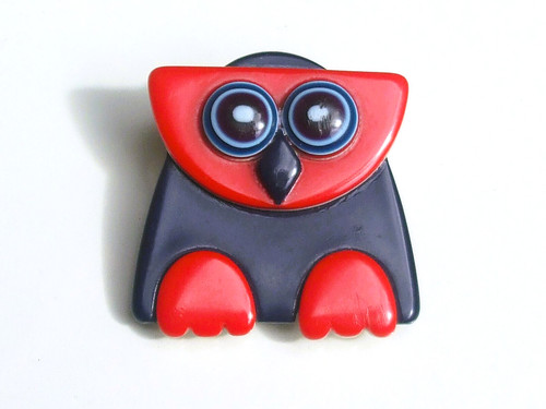Jolie broche chouette hibou - chouette,