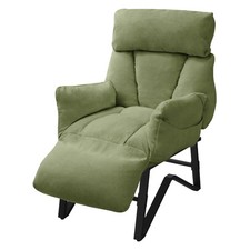 Fauteuil relax vert en lin