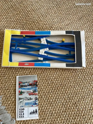 Lego 154 rails train bleus - rails,