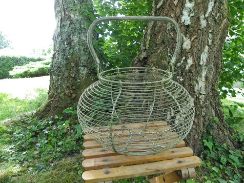 Ancien panier oeufs fer - panier,