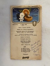 Ancien menu restaurant pub