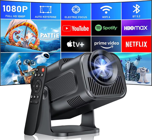 Projecteur portable wifi 6 - portable, 4k