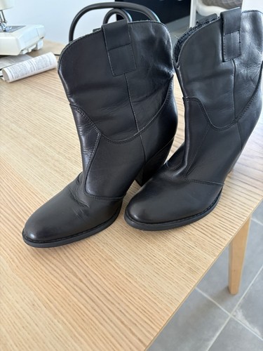 Bottines santiags femme - , cuir