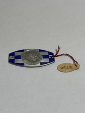 TRÈS BELLE plaque Saint Christophe Art déco émaillée