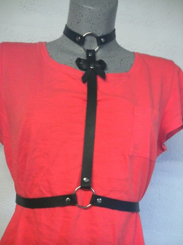Harnais cuir bdsm - cuir,