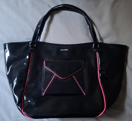 Sac vintage noir brillant - noir,