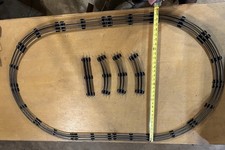 O31 banked angled train tracks 11 curved & 5 straight Black ties Pins included