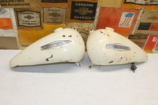 1967-71 Harley FL Shovelhead 3.5 Gallon Gas Tanks Emblems Petcock OG Paint?