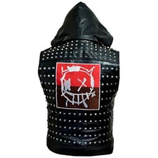 Gilet Punk En Cuir Clouté Wrench De Watch Dogs 2 Pour Halloween Neuf