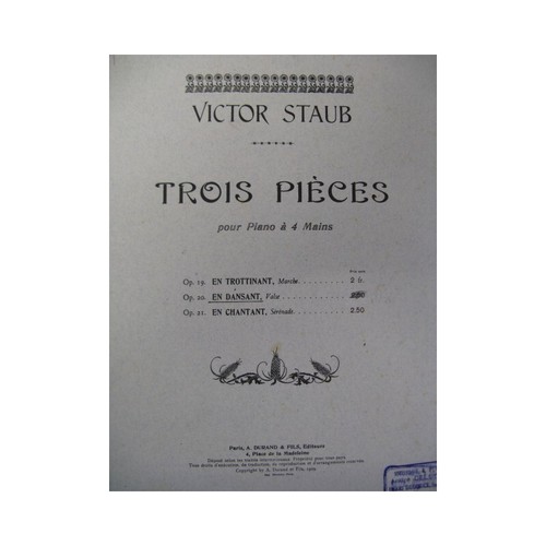 Staub victor dansant piano - staub,