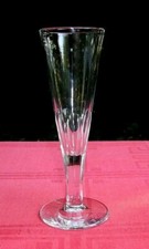 VAL SAINT LOUIS LAMBERT PLAIN CRYSTAL CHAMPAGNE FLUTES 19TH CENTURY AC BACCARAT