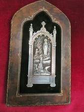 Antique OUR LADY HEAVY ENGRAVING RELIQUARY SIZE SOFT attributed to WICKER 