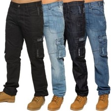Enzo Combat Jeans Hommes Cargo