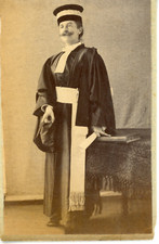 France, woman transvestite as male judge vintage albumen print, album print